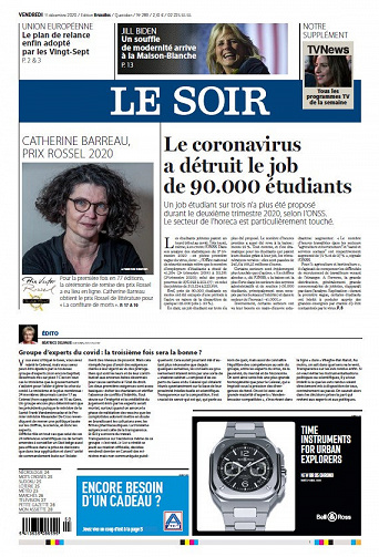 Le Soir - BXL+Wallonie - Vendredi 11 Décembre 2020