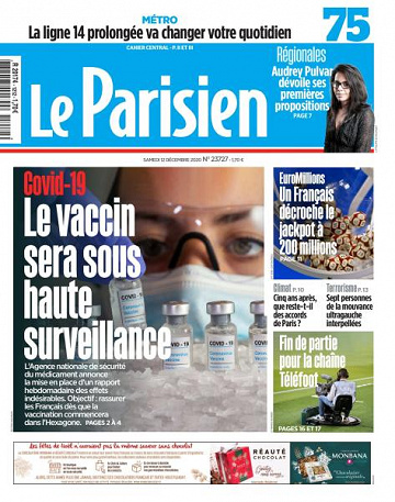 Le Parisien du Samedi 12 Décembre 2020