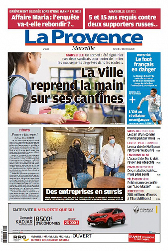 La Provence - Marseille - Samedi 12 Décembre 2020