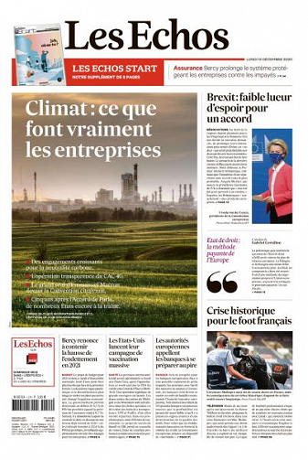 Les Echos du Lundi 14 Décembre 2020