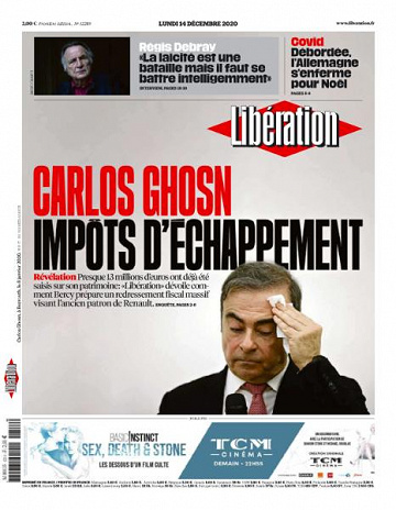 Libération du Lundi 14 Décembre 2020