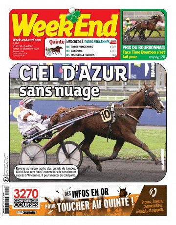 Week end du mardi 15 décembre 2020