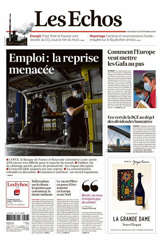 Les Echos du Mercredi 16 Décembre 2020