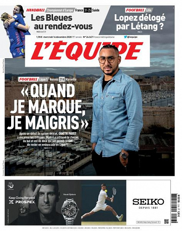 L’equipe du Mercredi 16 Décembre 2020