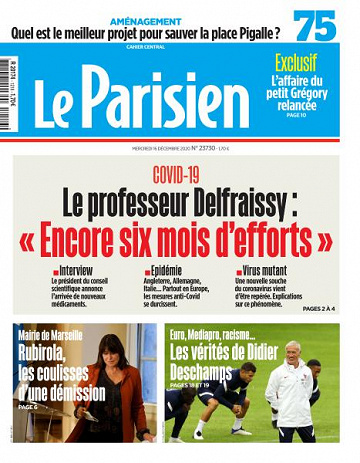 Le Parisien du Mercredi 16 Décembre 2020