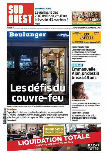 Sud Ouest - Gironde - Mercredi 16 Décembre 2020