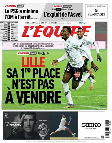 L’equipe du Jeudi 17 Décembre 2020