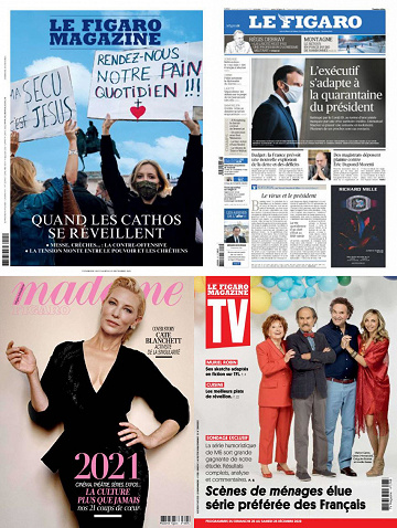 Pack Le Figaro et ses 3 suppléments - Vendredi 18 Décembre 2020