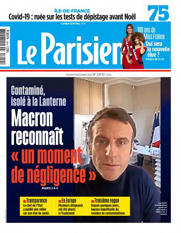 Le Parisien du Samedi 19 Décembre 2020