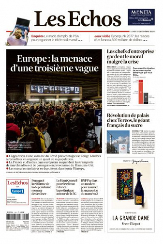 Les Echos du Lundi 21 Décembre 2020