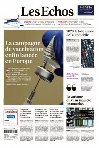 Les Echos du Mardi 22 Décembre 2020