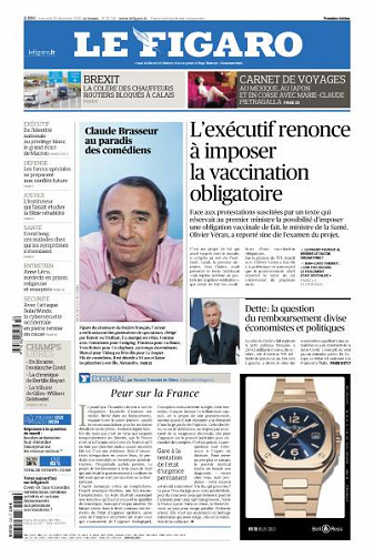 Le Figaro du Mercredi 23 Décembre 2020