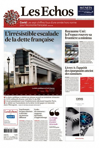 Les Echos du Mercredi 23 Décembre 2020