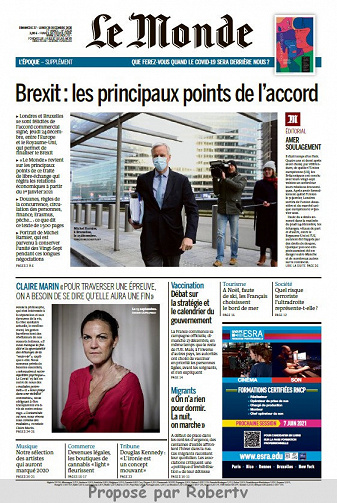 Le Monde - Dimanche 27 et Lundi 28 Décembre 2020