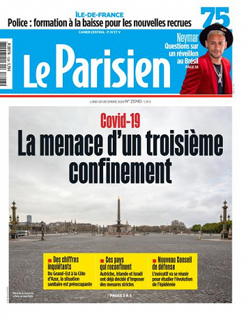 Le Parisien du Lundi 28 Décembre 2020