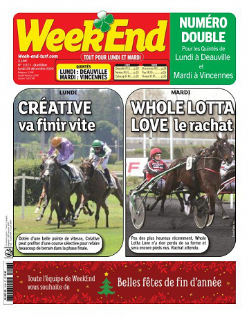 Week end du lundi 28 décembre 2020
