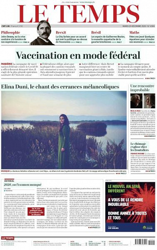 Le Temps - 29 Décembre 2020