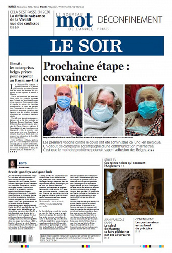 Le Soir - BXL+Wallonie - Mardi 29 Décembre 2020
