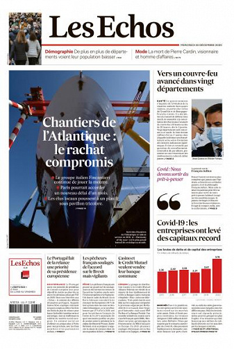 Les Echos du Mercredi 30 Décembre 2020