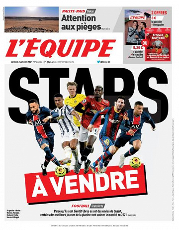 L’equipe du Samedi 2 Janvier 2021