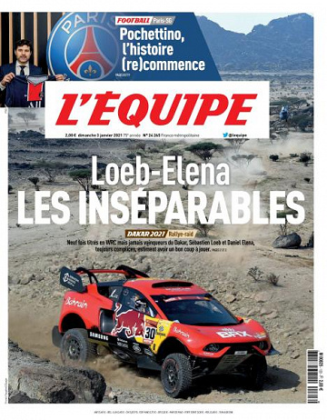 L’equipe du Dimanche 3 Janvier 2021