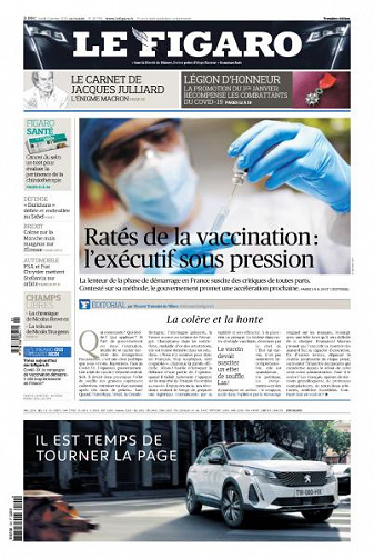 Le Figaro du Lundi 4 Janvier 2021