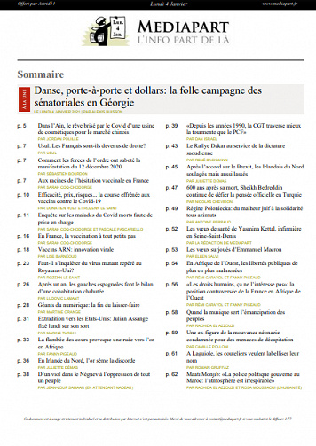 Mediapart Du Lundi 4 Janvier 2021