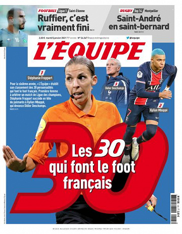 L’equipe du Mardi 5 Janvier 2021
