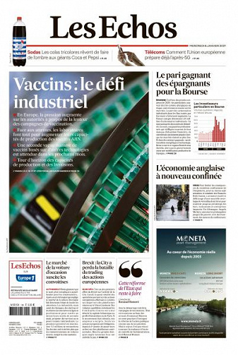 Les Echos du Mercredi 6 Janvier 2021