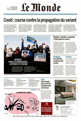 Le Monde du Jeudi 7 Janvier 2021