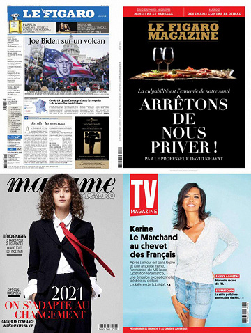 Pack Le Figaro et ses 3 suppléments - Vendredi 8 Janvier 2021