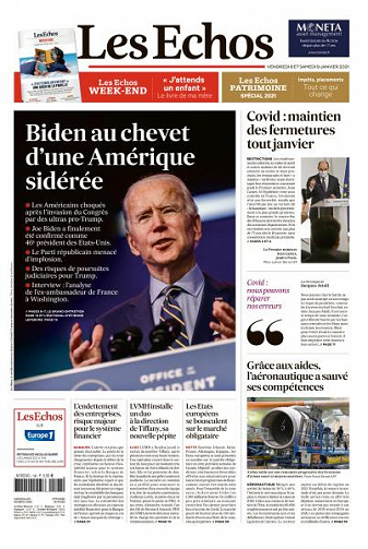Les Echos du Vendredi 8 Janvier 2021