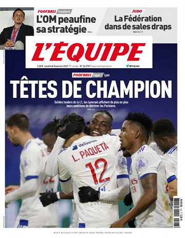 L’equipe du Vendredi 8 Janvier 2021