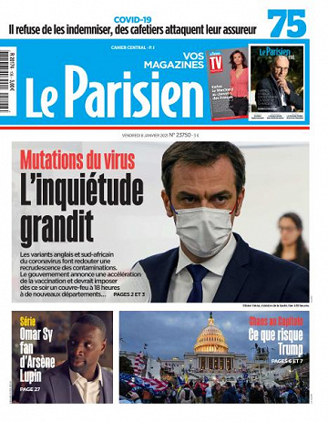 Le Parisien du Vendredi 8 Janvier 2021