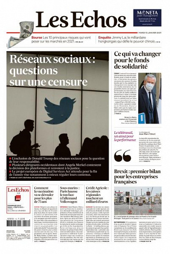 Les Echos du Mardi 12 Janvier 2021