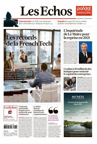 Les Echos du Mercredi 13 Janvier 2021
