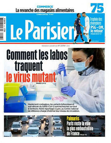 Le Parisien du Mercredi 13 Janvier 2021