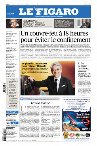 Le Figaro du Vendredi 15 Janvier 2021