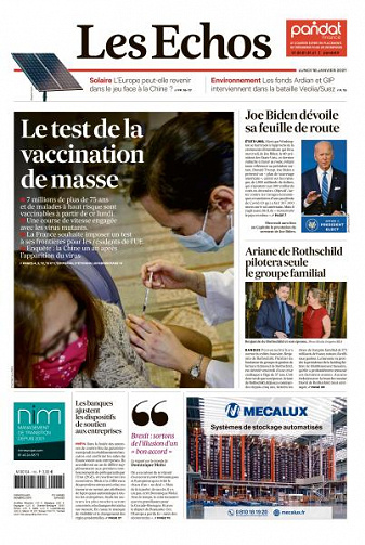 Les Echos du Lundi 18 Janvier 2021