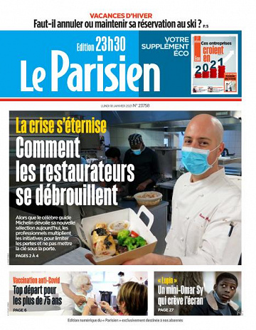 Le Parisien du Lundi 18 Janvier 2021