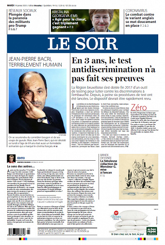 Le Soir Edition Bruxelles - Mardi 19 Janvier 2021