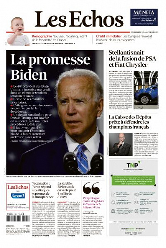 Les Echos du Mercredi 20 Janvier 2021