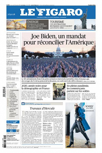 Le Figaro du Mercredi 20 Janvier 2021