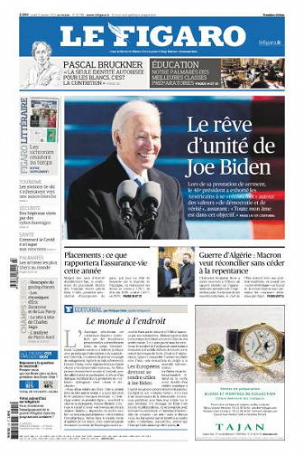 Le Figaro du Jeudi 21 Janvier 2021