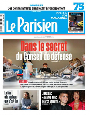 Le Parisien du Jeudi 21 Janvier 2021