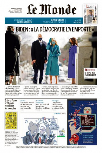 Le Monde du Vendredi 22 Janvier 2021
