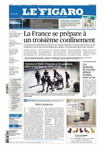 Le Figaro du Lundi 25 Janvier 2021