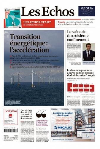 Les Echos du Lundi 25 Janvier 2021