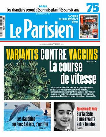 Le Parisien du Lundi 25 Janvier 2021