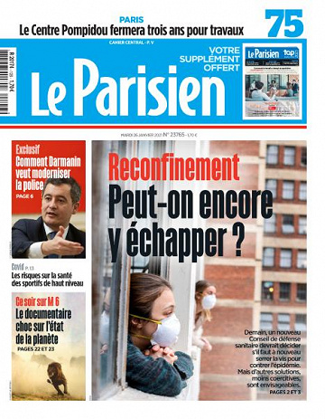 Le Parisien du Mardi 26 Janvier 2021